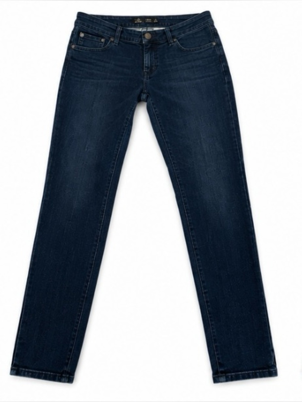 prAna Skinny Jeans Womens 12/31 Tall Dark Wash Stretch Denim Mid Rise Blue